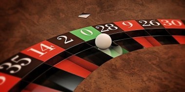 Live roulette table with professional studio lighting